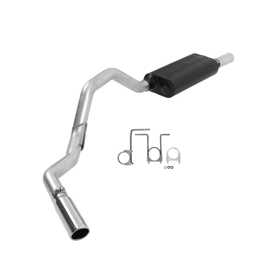 Flowmaster Force II 17446 Cat-Back Exhaust Kit 3 Inch Aluminized Steel 3.5 Inch Polished 304 Stainless Steel Tip Compatible with 2008-2013 Ford F-250 F-350 V8 or V10 2/4WD All Wheelbases