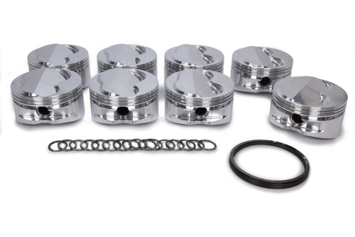 JE Piston, Small Block Dome JE Pistons, Forged, 4.165 in Bore, 1/16 x 1/16 x 3/16 in Ring Grooves, Plus 3.30 cc