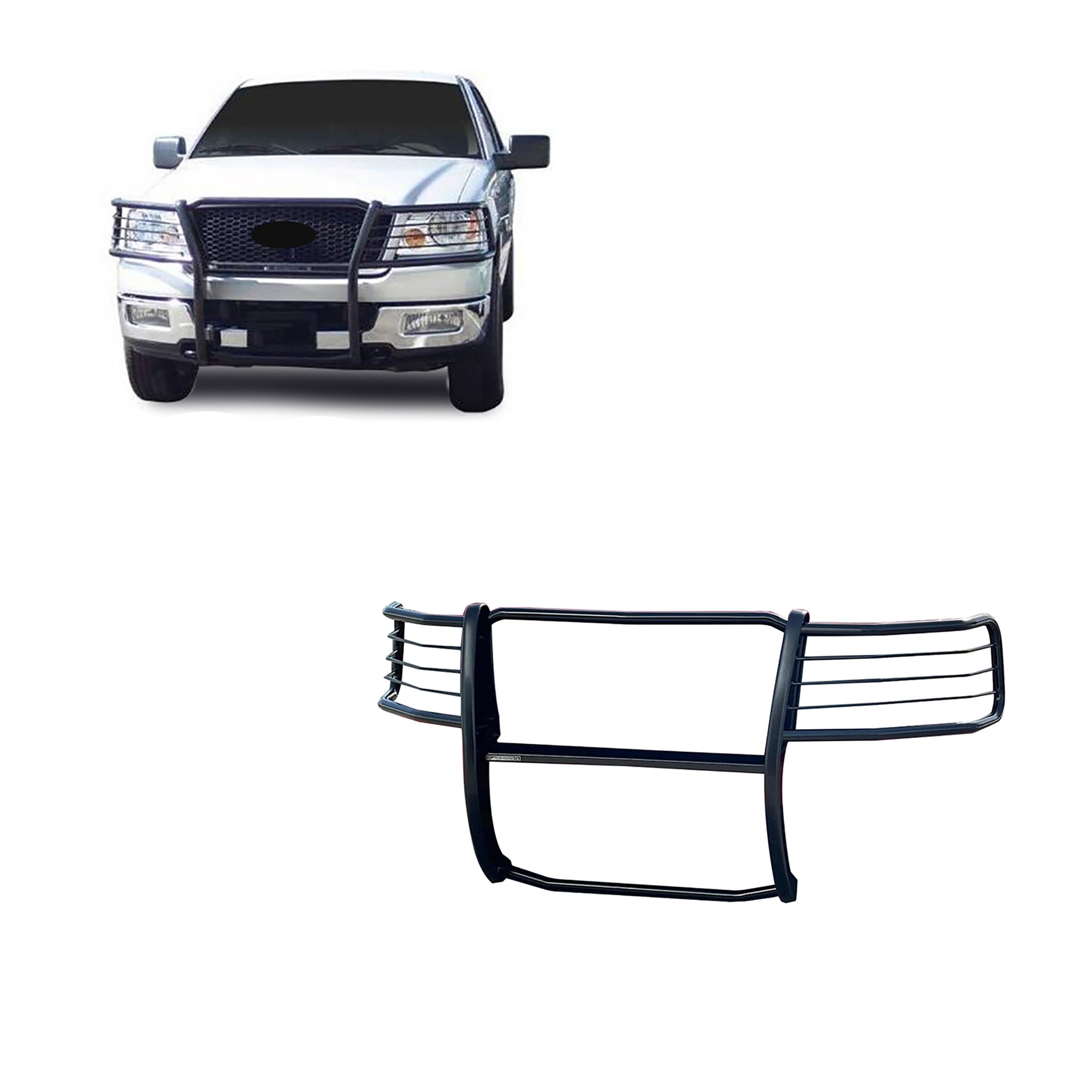 Bumper Guard Black Horse Grille brush Modular Black Compatible with 2004-2008 Ford F-150-17FP28MA