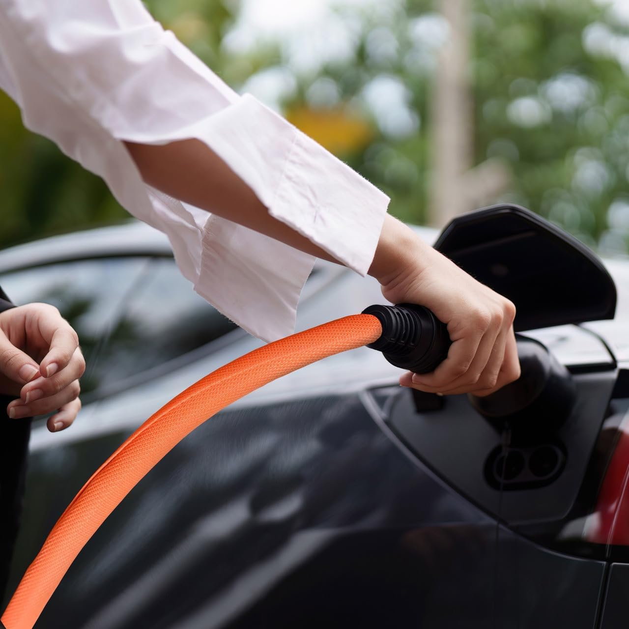 Design Engineering EV Charger Cord Cover - 20ft - Charging Cable Protector with Durable, Split-Sleeve Design - Electric Car
