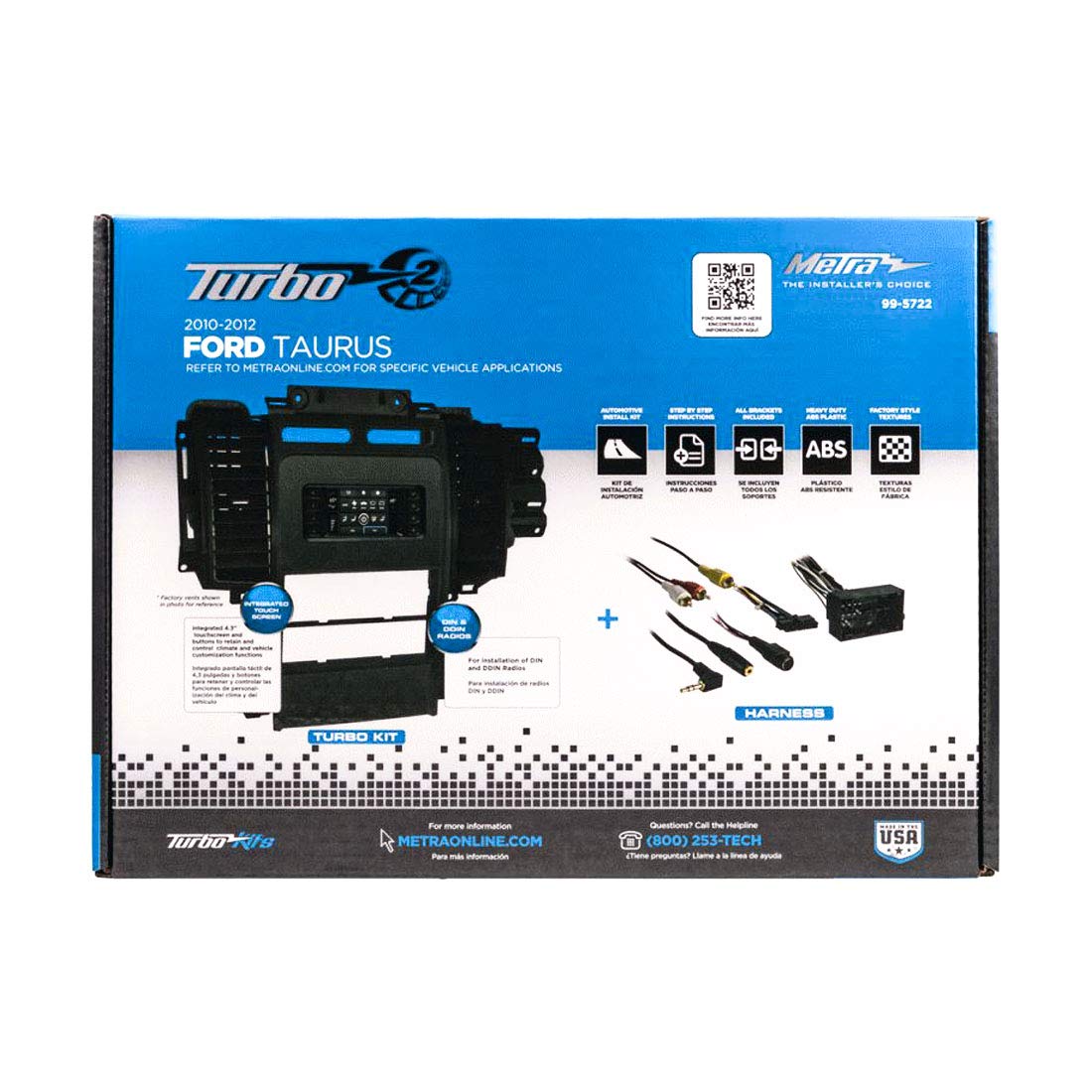 Metra 99-5722 Dash Install Kit for Single or Double DIN Radio 2010-2012 Ford Taurus