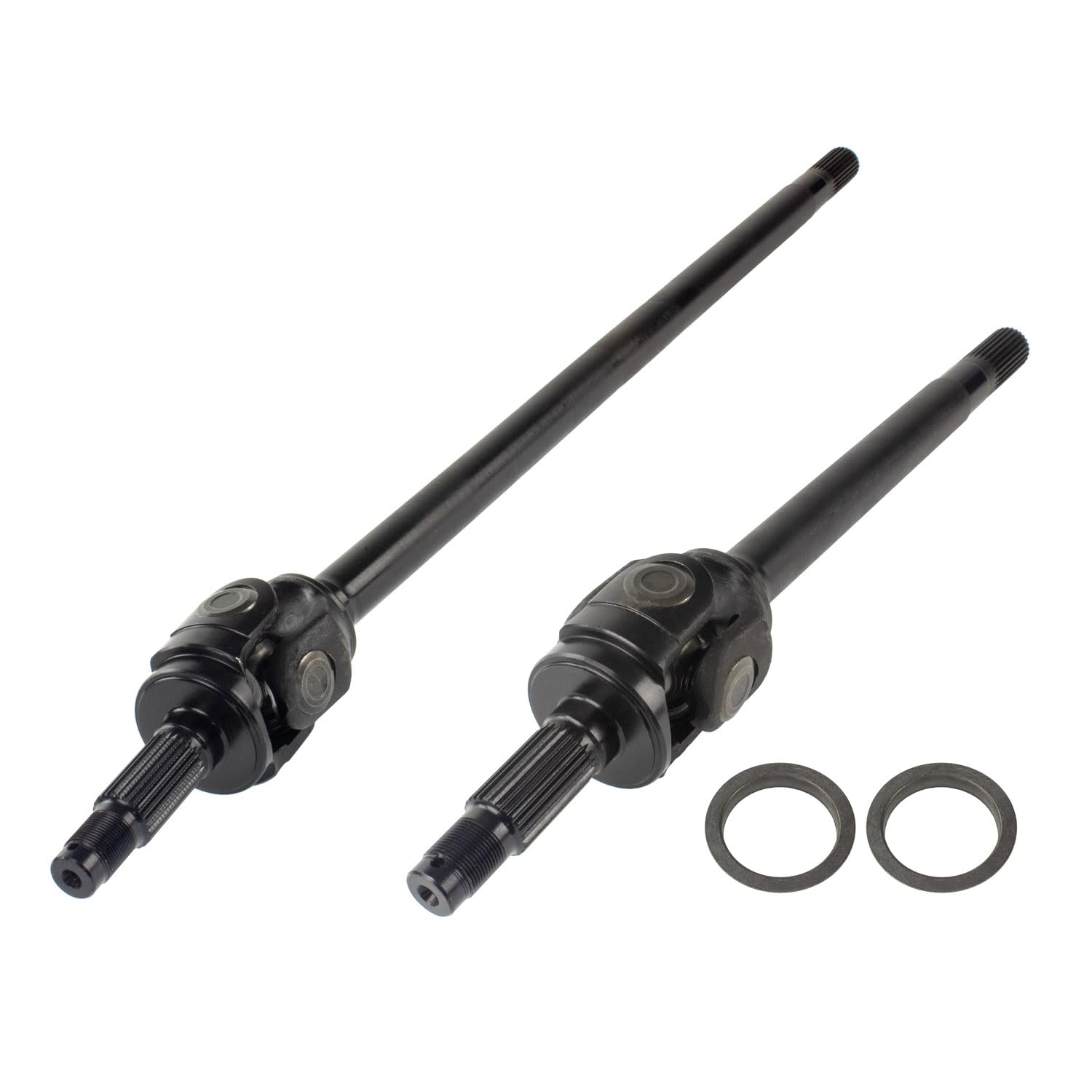 TEN Factory MG22148 Spline Drive Bolt Pattern Axle Shaft Assembly for Dana 30 Standard Front 27 Spline, Left & Right 4340 Chromoly - Fits Jeep TJ/Wrangler Replaces Dorman 630-426/427, Spicer 75815-1X