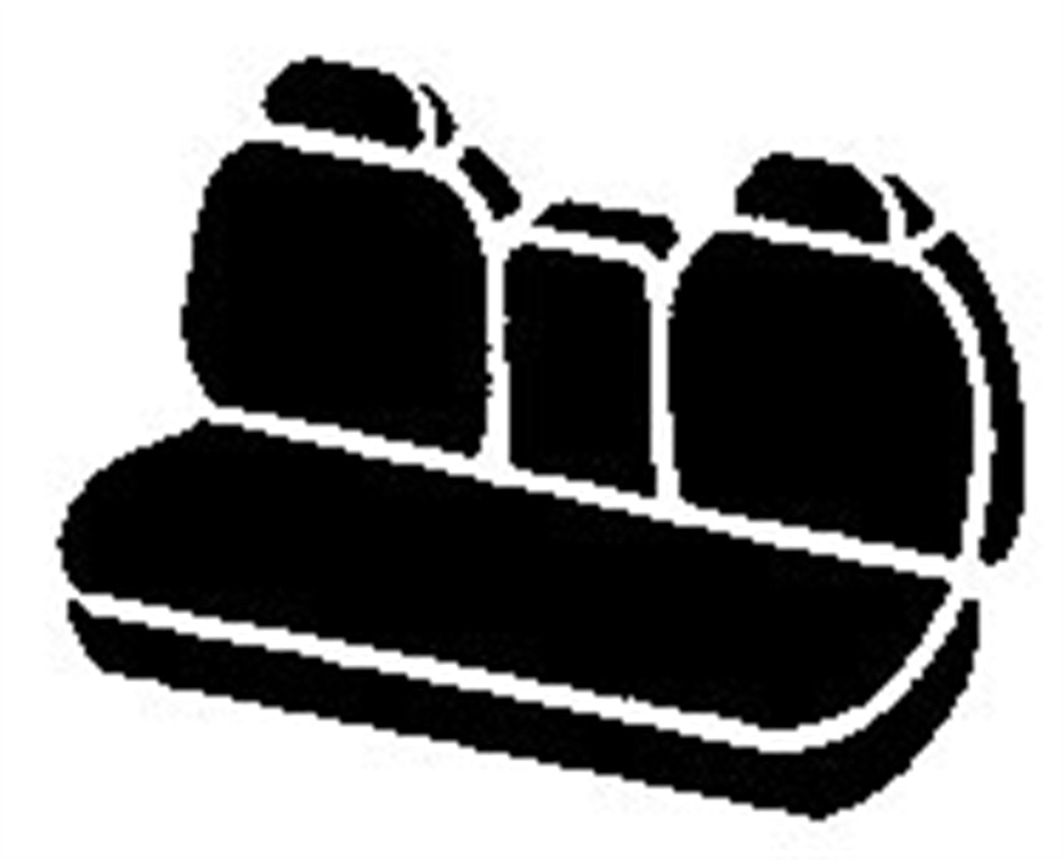 Custom Fit FIA TR48-10 Gray Front Seat Cover Split Backrest 40/20/40 - Saddle Blanket, (Gray)