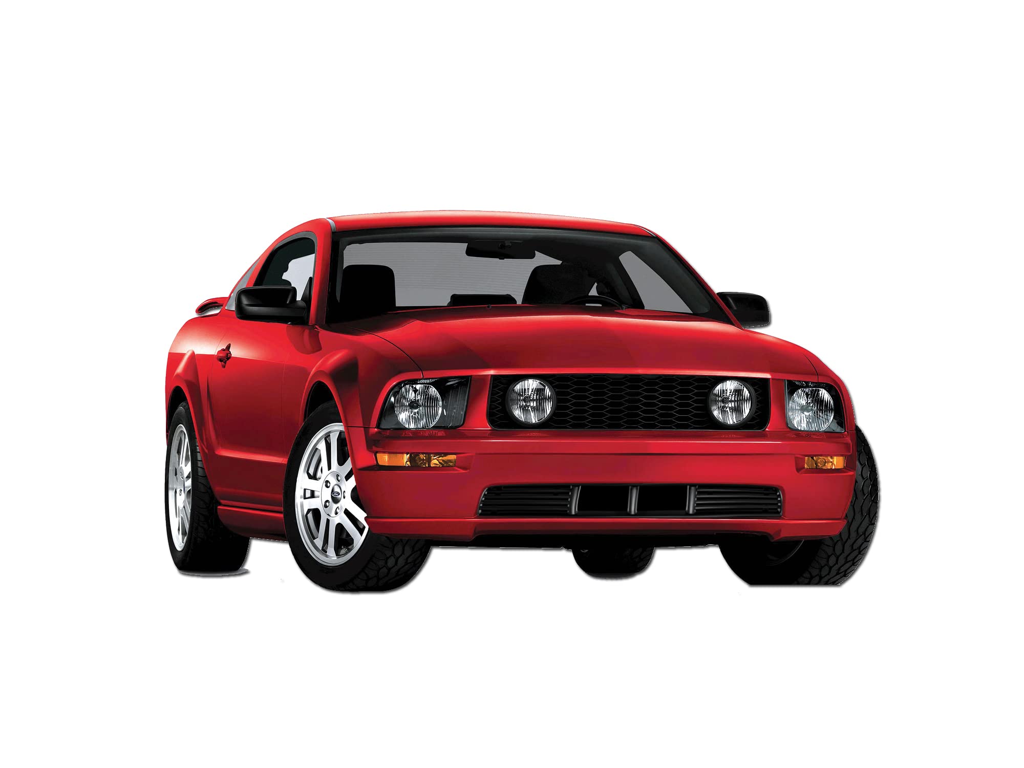 OE Style Armordillo USA Grille Fits 2005-2009 Ford Mustang Base Model-Matte Black (Excl. GT)