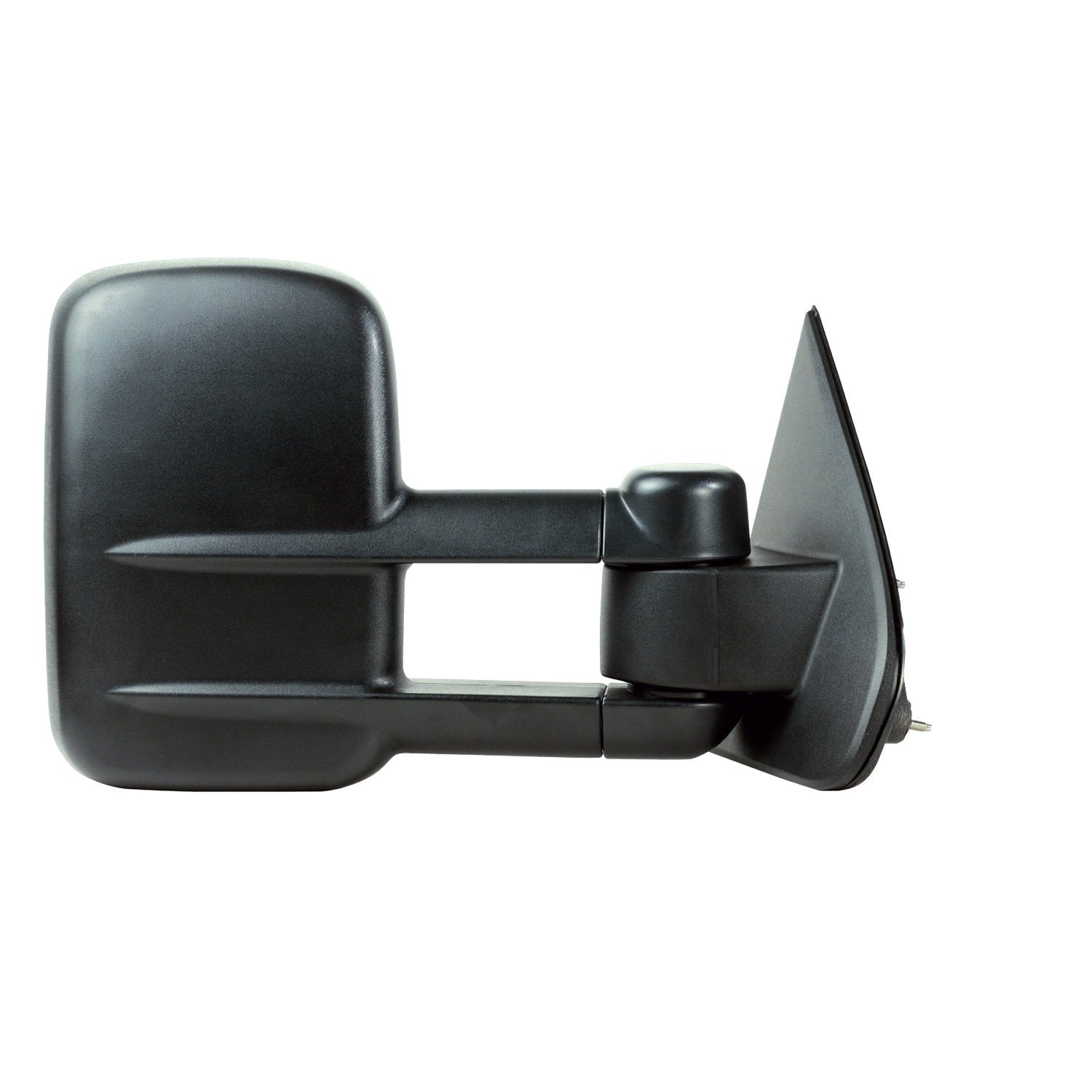 K Source Extendable Passenger Side Towing Mirror for 2014-2019 Silverado/Sierra Pick-Up Full Size. 1st Design, Textured Black, Manual, Dual Lens, Foldaway