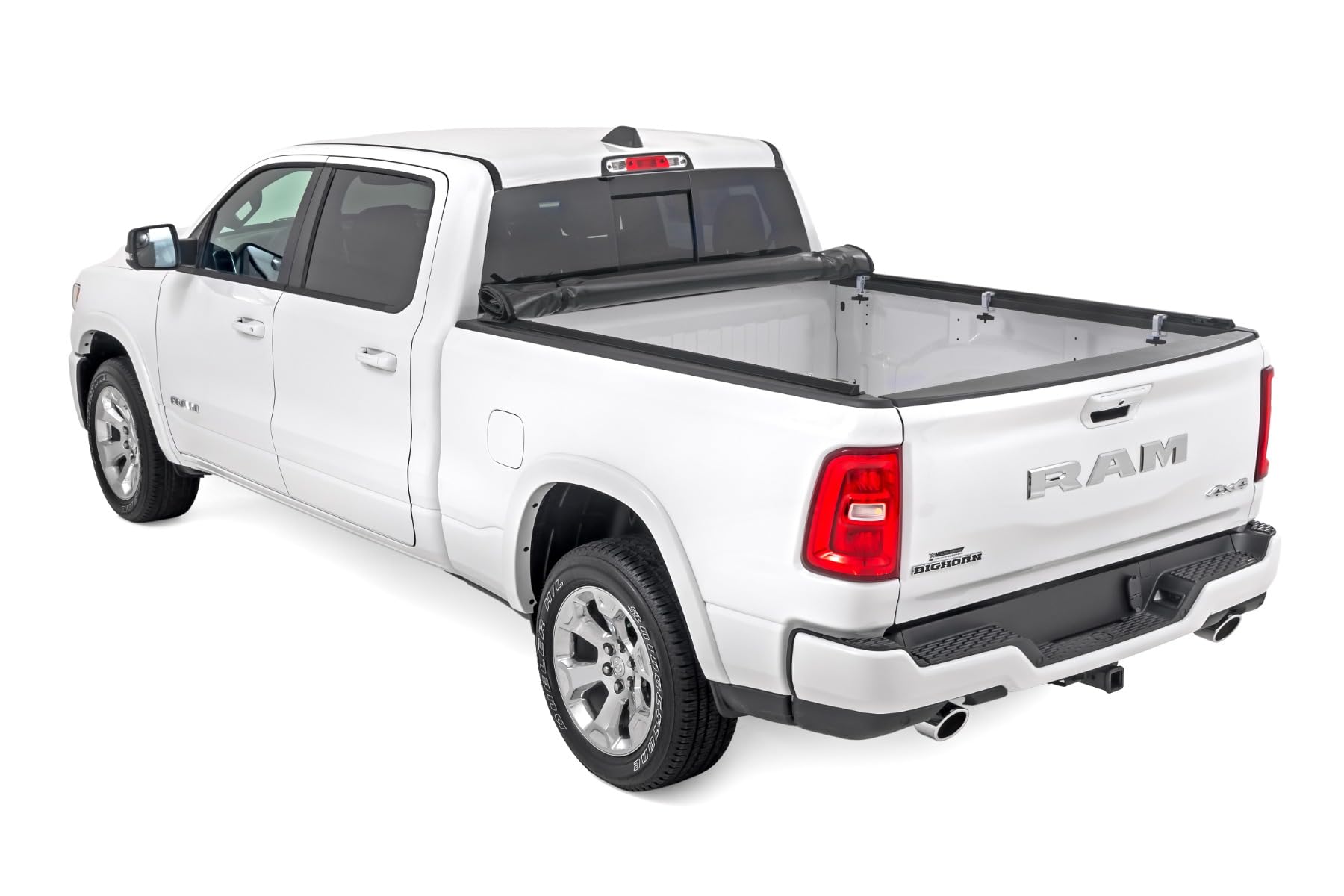 Rough Country Tonneau Cover Soft Roll Up for Ram 1500 (2019-2026) TRX (2021-2024) - Fits 6'4 Bed, Weatherproof Bed Cover