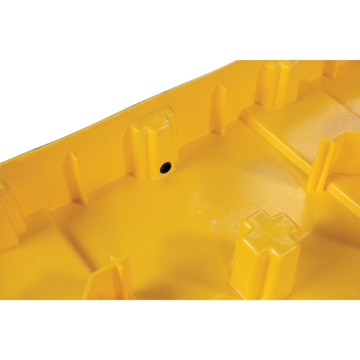 4 Drum Eagle Spill Platform with Drain and Forklift Pockets, 103.5"x26.5"x6.5", 60.5 Gallon Sump, 10,000 lbs. Load Capacity Containment Tray, Made in USA, Yellow, 1647D