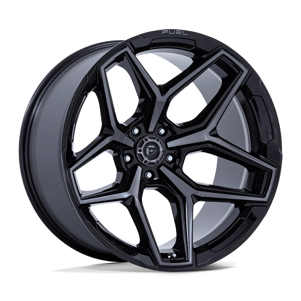 FUEL OFF-ROAD 20X10 FLUX 5X5.0 4.79-18mm GLOSS BLACK BRUSHED FACE WITH GRAY TINT - FC854BT20105018N