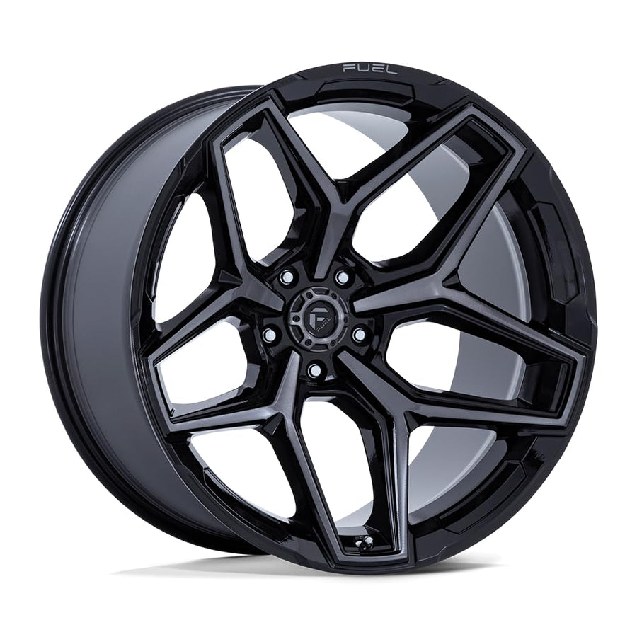 FUEL OFF-ROAD 20X10 FLUX 5X5.0 4.79-18mm GLOSS BLACK BRUSHED FACE WITH GRAY TINT - FC854BT20105018N