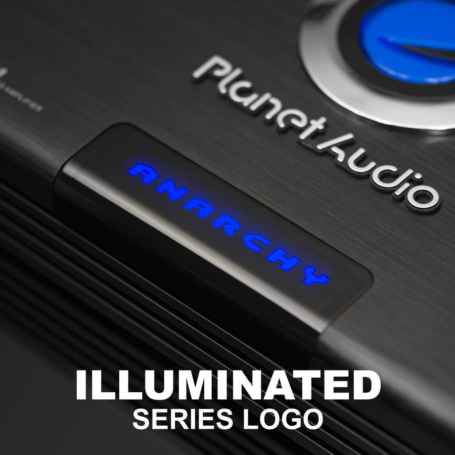 Planet Audio Anarchy Series AC5000.1D Car Amplifier - 5000 High Output, Class D, Monoblock, 1 Ohm Stable, Low Level Inputs, Low Pass Crossover, Mosfet Power Supply