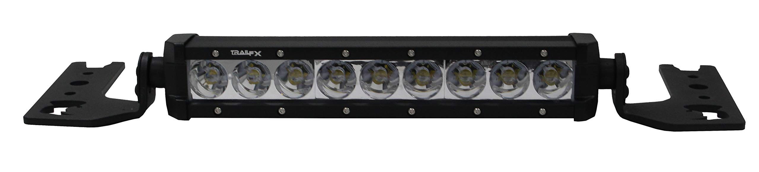 Go Rhino Center Light Hood Mounts - 10" Single Row LED Bar | Mild Steel, Textured Black | 732020T | Fits 2018-2024 Jeep Wrangler JL/JLU & Jeep Gladiator JT Excludes Mojave