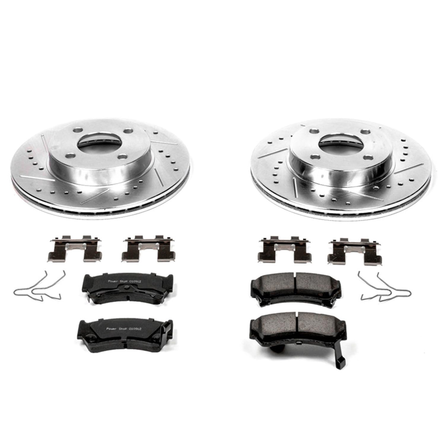 Power Stop K1172 Z23 Carbon Fiber Brake Pads with Drilled & Slotted Brake Rotors Kit For Nissan 200SX 1995-1998, Nissan Sentra 1998-2000 [Model Specific]