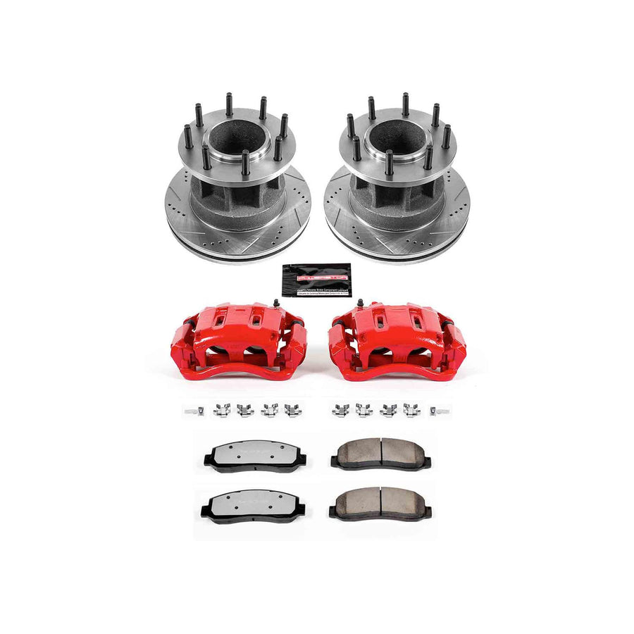 Brake Kit Power Stop KC4595-36 with Caliper (Front Truck and Tow), 1 Pack For Ford F-350 Super Duty 2007-2011 [Model Specific]