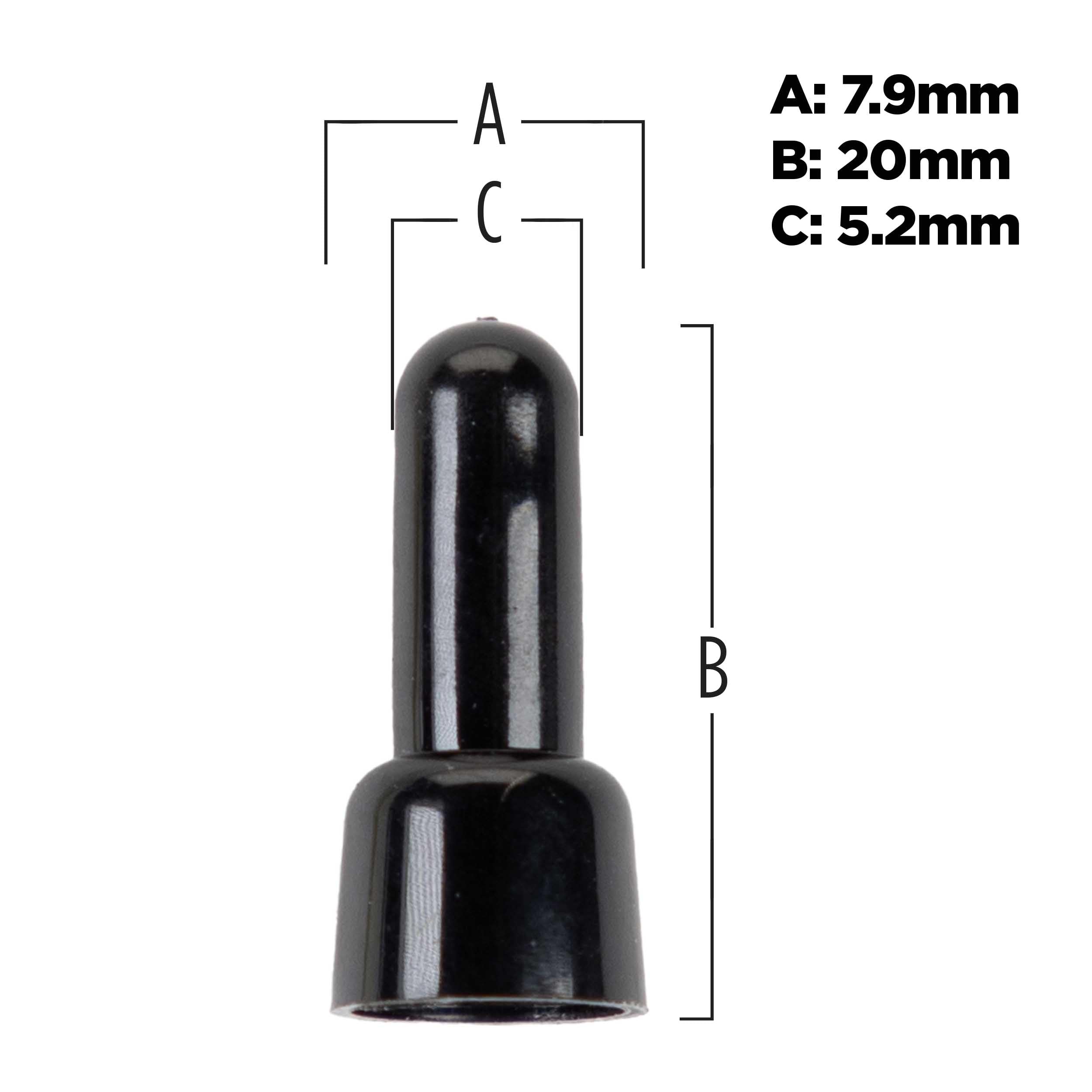 Install Bay Crimp Cap Nylon Connector 16/14 Gauge Long Neck, Black (Pack 100)