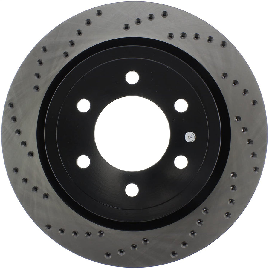Right Stoptech 128.65153R Sport Cross Drilled Brake Rotor