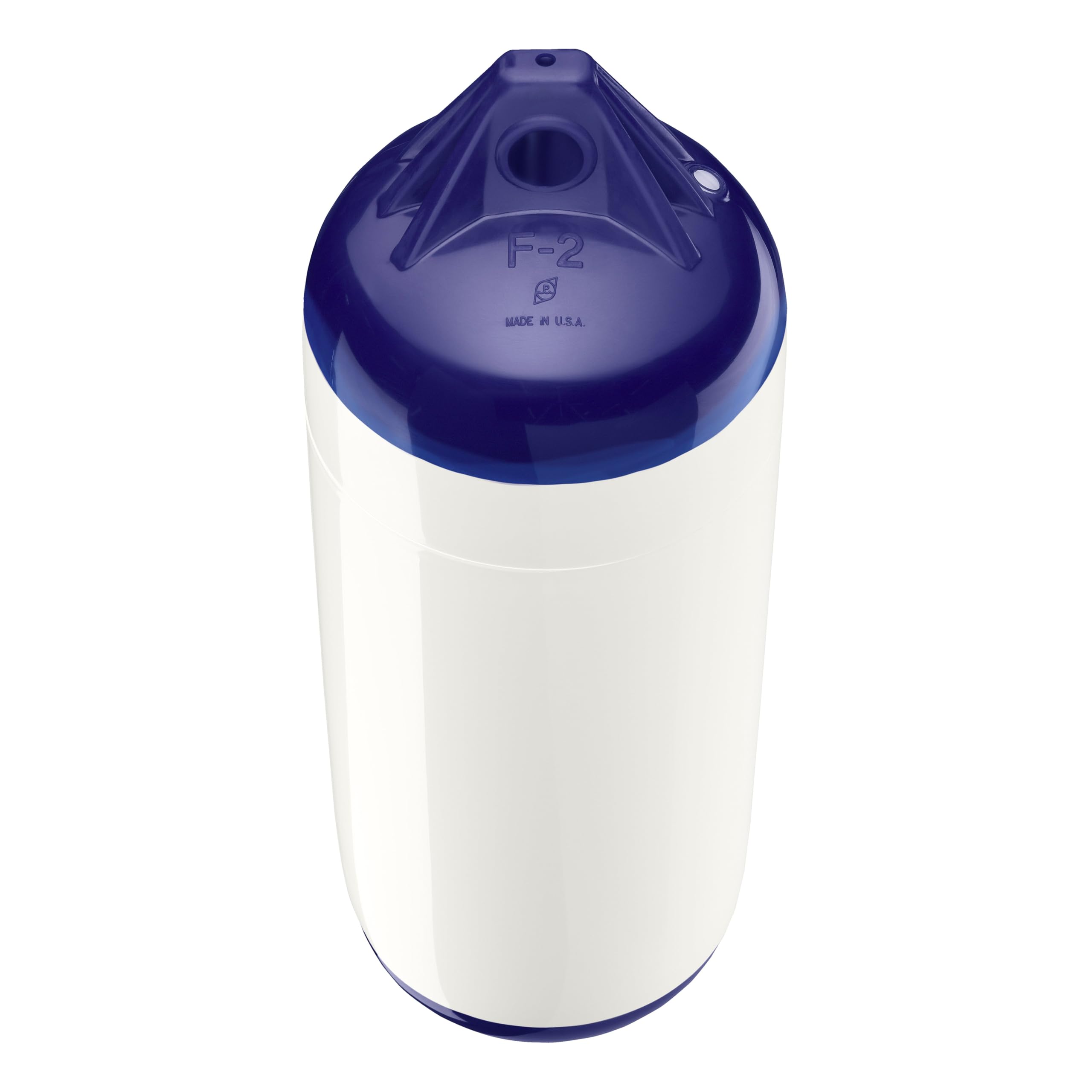 Polyform F-Series Boat Fender Standard F-2 Blue Ropehold - White