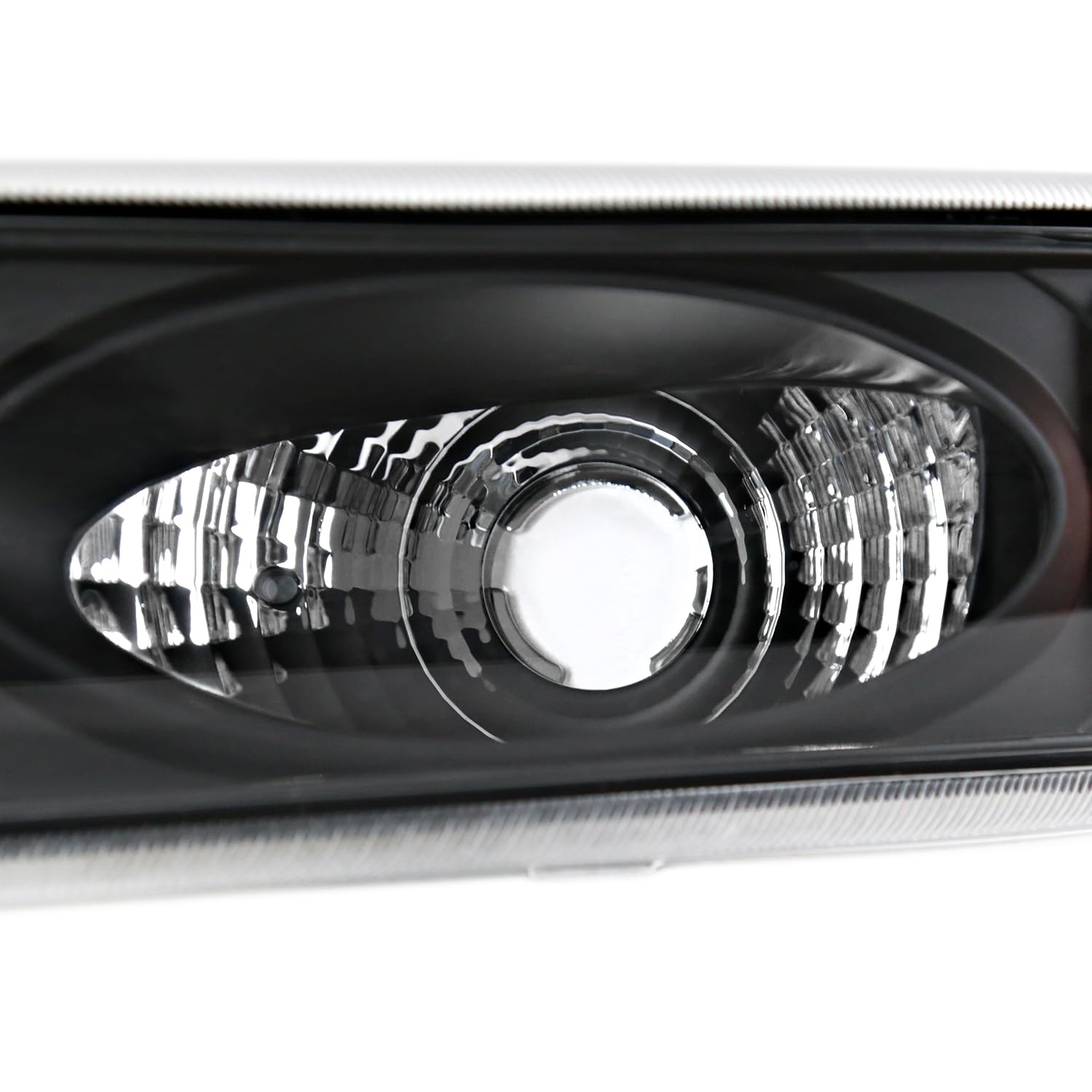 Black Headlights + Bumper Lights SPEC-D TUNING Compatible with 1999-2002 Chevy Silverado 2000-2006 Tahoe Suburban, Left + Right Pair Headlamps Assembly