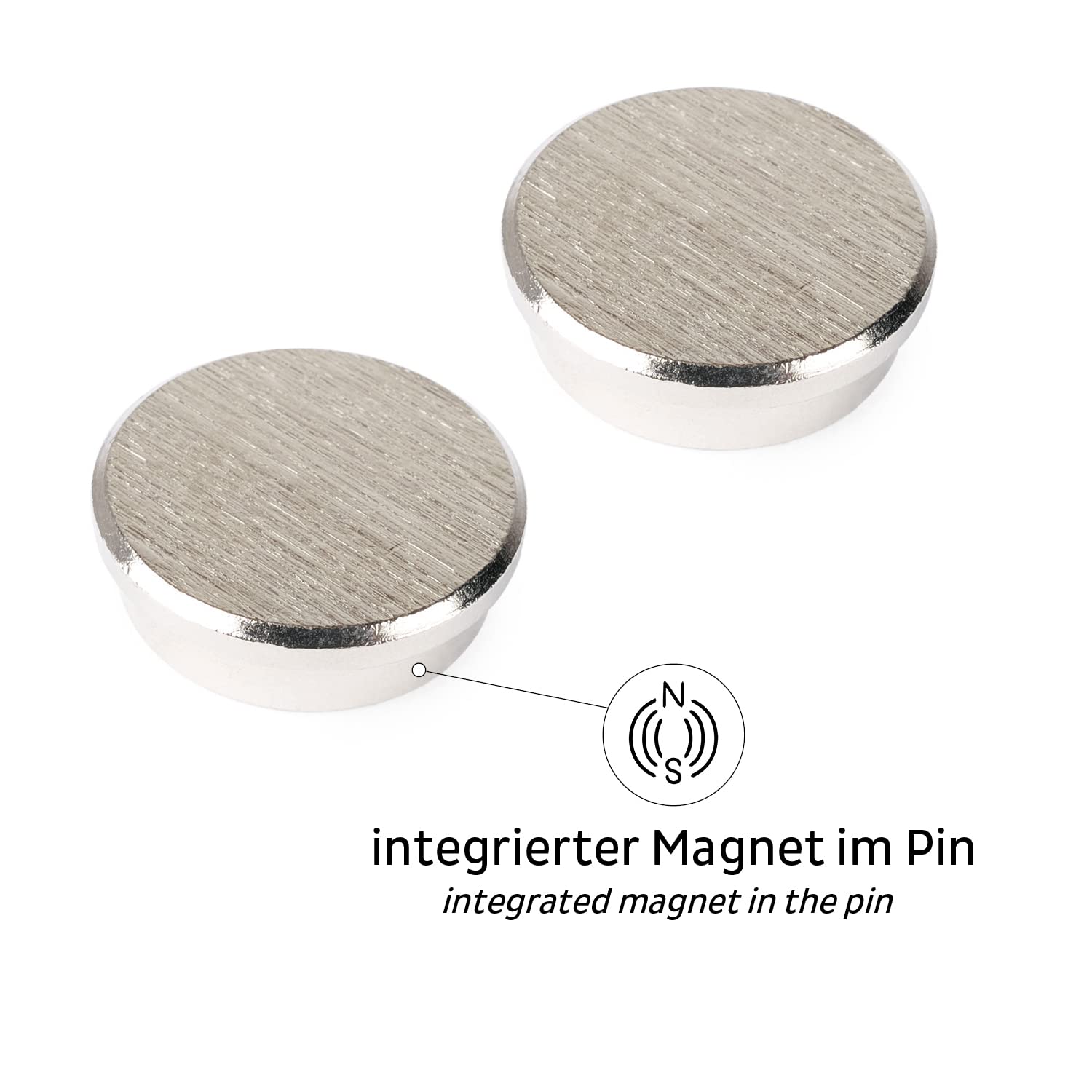 silwy® Smart Magnet-Pins (2er Set) INKL. Zwei Metall-Nano-Gel-Pads in White - nie Wieder Bohren Oder Schrauben - Perfekt für Camping, Caravaning, Boating, Home, Living Oder Business