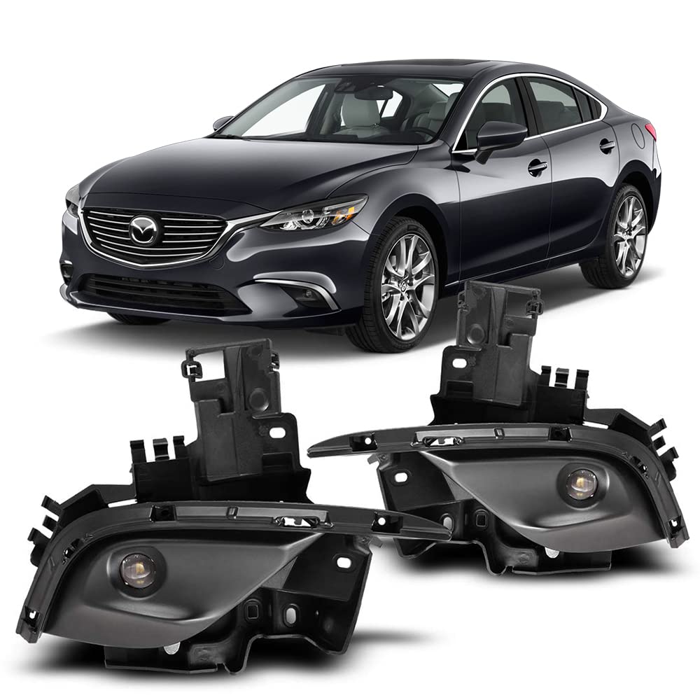 Fog Lights Winjet for [2016 2017 2018 Mazda 6] LED Fog Lights + Switch + Wiring Kit