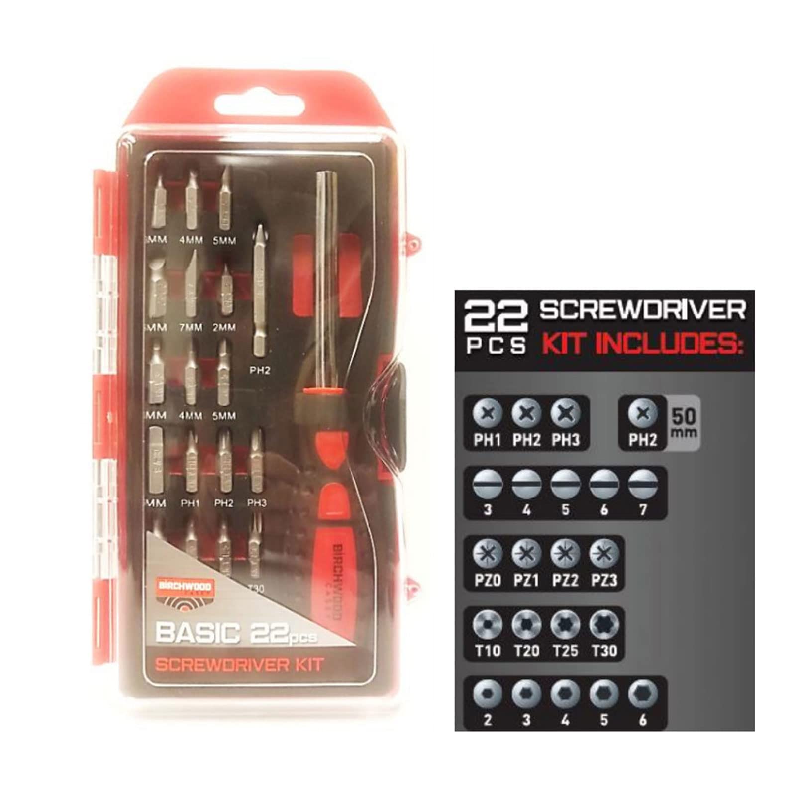 Basic Screwdriver Kit BIRCHWOOD CASEY | Durable Versatile Gunsmithing Wrench 22 Piece Set | Case Included