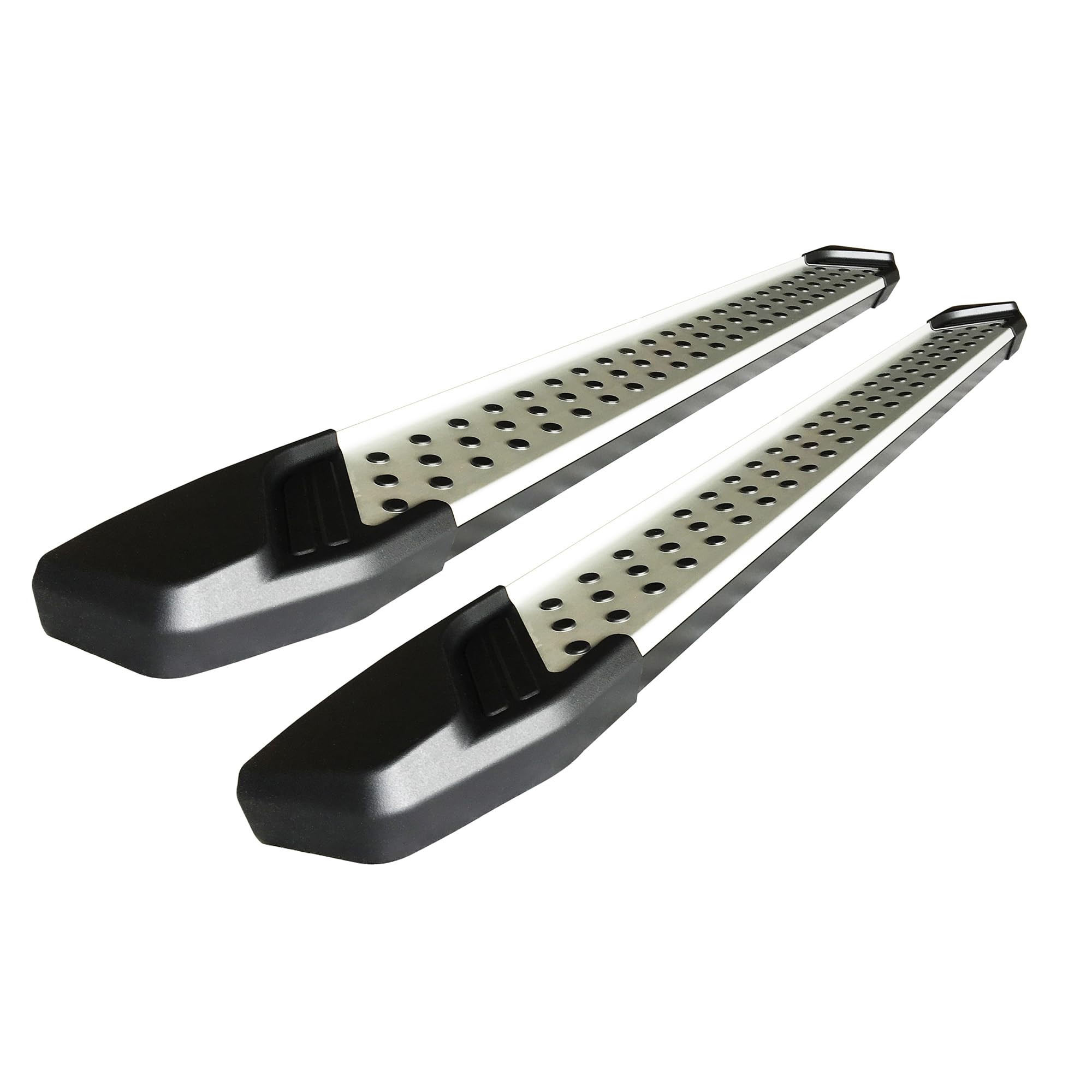 Aluminum Black Horse Vortex Running Boards Compatible with 2015-2022 Ford Edge All