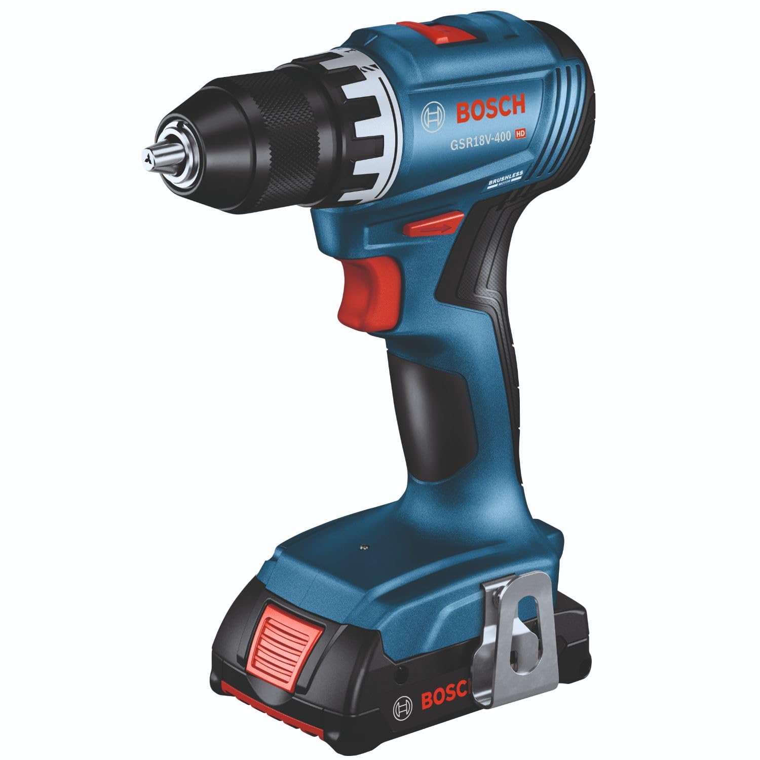 18V BOSCH GSR18V-400B22 Compact Brushless 1/2 In. Drill/Driver Kit with (2) 2 Ah Standard Batteries