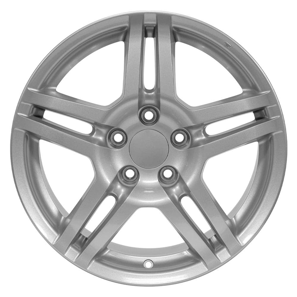 17 Inch OE Wheels AC04 Rim Fits TL Style 5x114.3 17x8 Gloss Silver - Hollander 71762 (1)