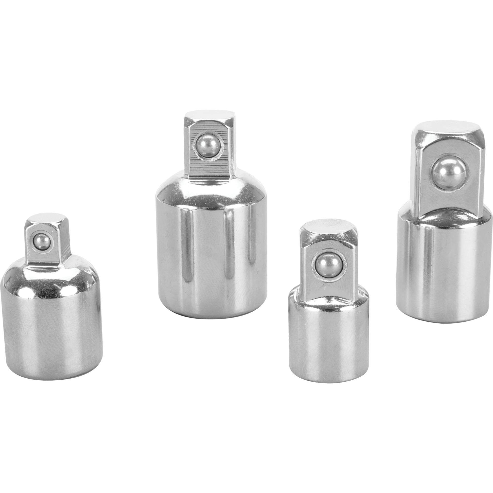 4 Pc. Performance Tool 1537 Socket Adapter Set - 1/4 to 3/8 in., 3/8 to 1/4 in., 3/8 to 1/2 in., and 1/2 to 3/8 in. Adapters, Drop-Forged Steel, Square Drive