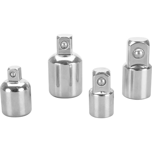 4 Pc. Performance Tool 1537 Socket Adapter Set - 1/4 to 3/8 in., 3/8 to 1/4 in., 3/8 to 1/2 in., and 1/2 to 3/8 in. Adapters, Drop-Forged Steel, Square Drive