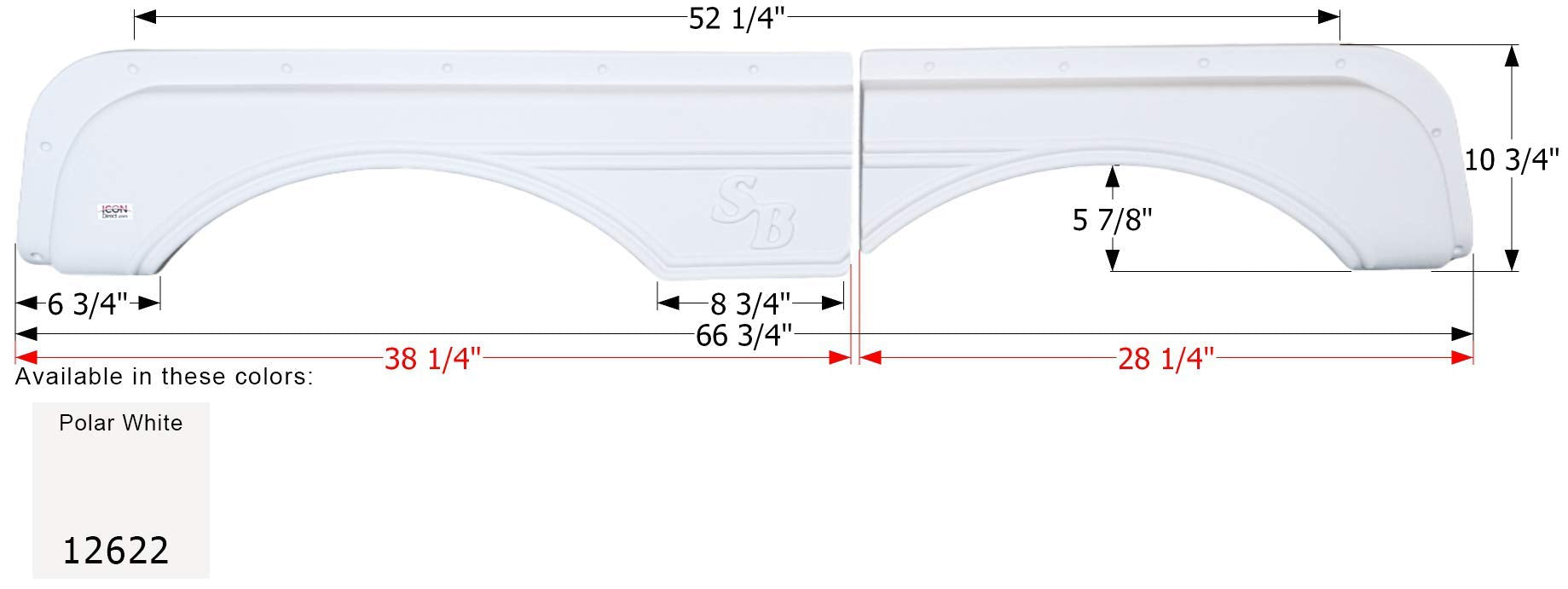 Fender Skirt ICON, Tandem, Sunnybrook, FS2622, Polar White