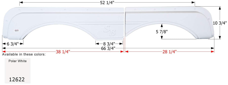 Fender Skirt ICON, Tandem, Sunnybrook, FS2622, Polar White