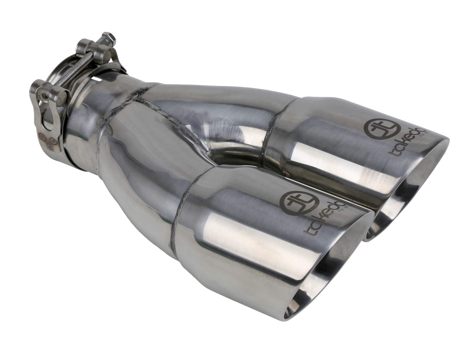MACH Force-Xp aFe Power 49T25364-P10 Clamp-on Exhaust Tip, Polished 304 Stainless Steel