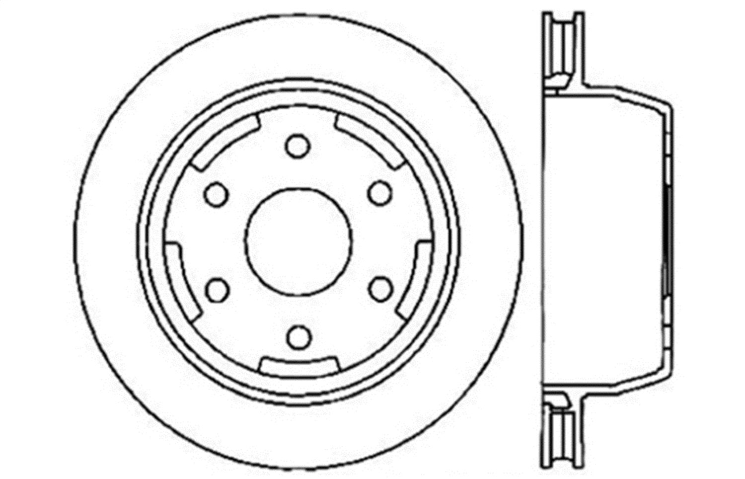 Rear Left StopTech 128.66045L Sport Cross Drilled Brake Rotor