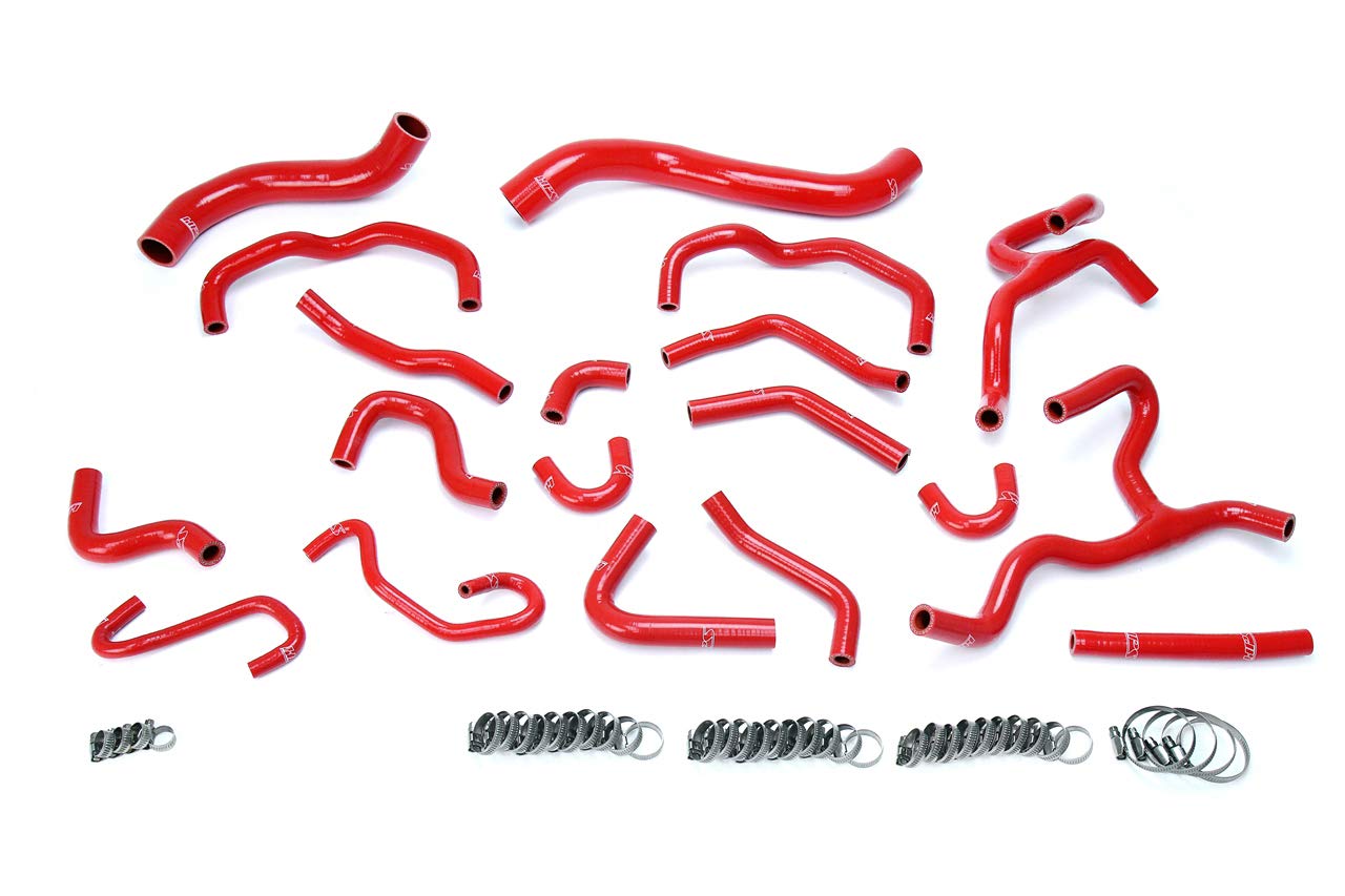 Silicone HPS 57-1709-RED Radiator + Heater Hose Kit Coolant, Red