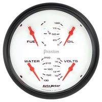 Quad Auto Meter 5820 Gauge, 5", 240Ωe-33Ωf, Elec, Phantom