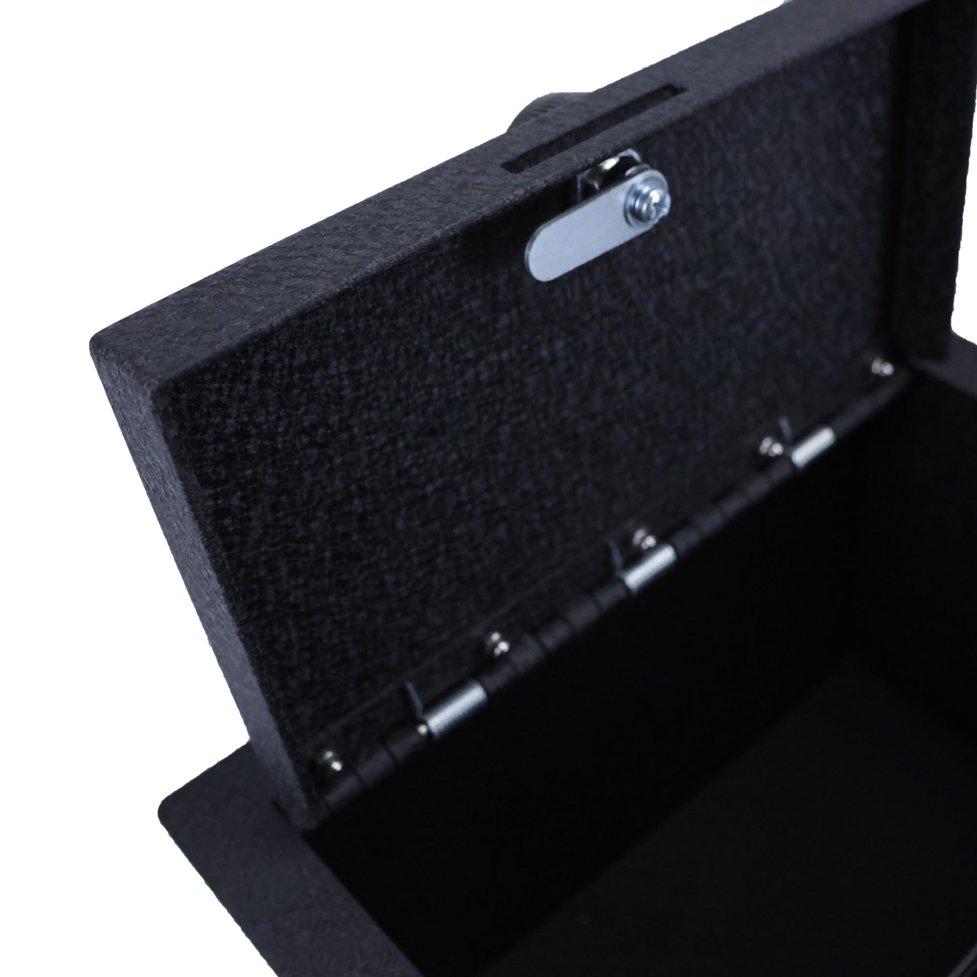 Center Console Safe Black Horse, Black Gun Box Organizer with 4 Digit Combination Resettable Lock Compatible with 2021-2021 Chevrolet Tahoe|2021-2021 GMC Yukon-ASGM09