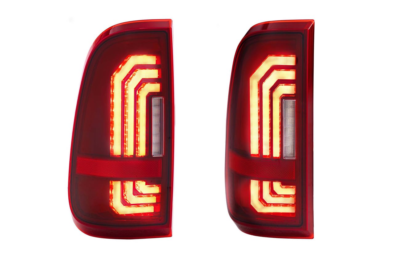 Ford Super Duty Morimoto XB LED Taillights Fits 99-16, Plug and Play Taillight Assemblies (Red)