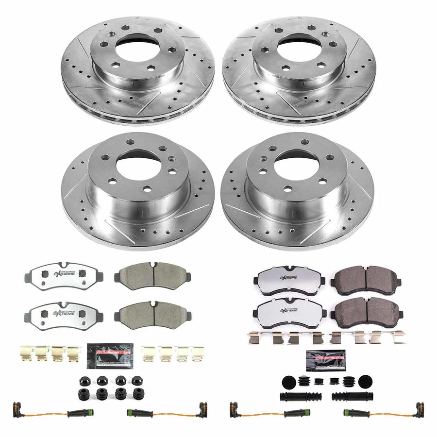 Power Stop Z36 Truck & Tow Front and Rear Brake Kit-Brake Rotors & Carbon Ceramic Brake Pads K8659-36