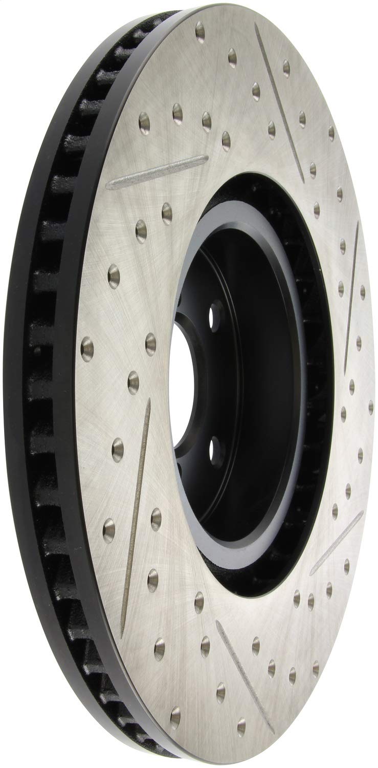 Front Right StopTech 127.44185R Drilled and Slotted Automotive Replacement Disc Brake Rotor Fits Select Lexus GS200t/GS300/GS350/Is Turbo/IS200t/RC300/RC350