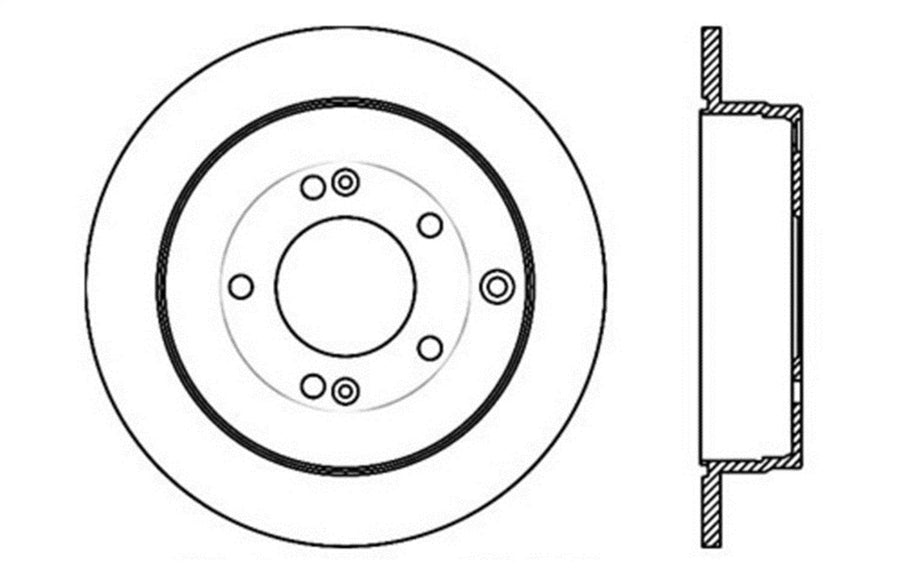 Sport Drilled/Slotted Brake Rotor StopTech 127.51022L (Rear Left), 1 Pack