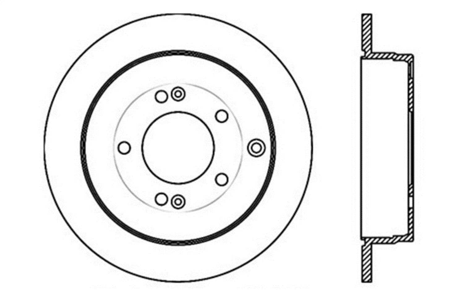 Sport Drilled/Slotted Brake Rotor StopTech 127.51022R (Rear Right), 1 Pack