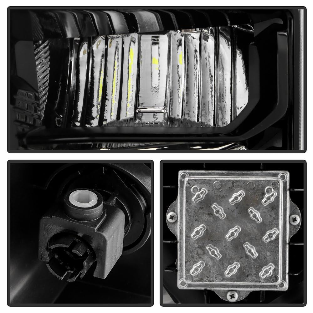 Chevy Silverado 20-23 2500 Superduty Spyder w/DRL LED Headlight (Fit Halogen Model only) - Black
