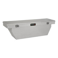 Crossover Tool Box TrailFX Deep Angled Single Lid With Struts Diamond Tread Bright Polished 16 Gauge Aluminum 12.4 Cubic Foot Capacity With Plastic Tray 111701