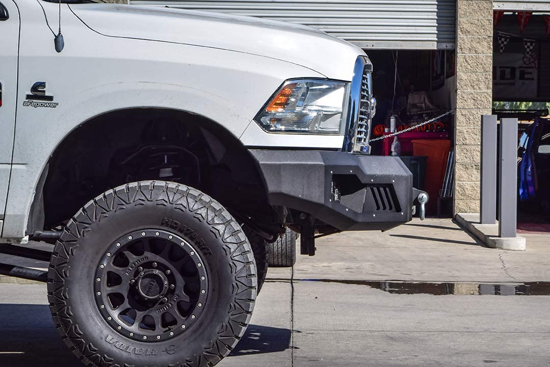 Front Bumper DV8 Offroad for 2010-2018 RAM 2500 & 3500 | Lighter than ordinary steel bumpers | Accommodates up to a 12,000 lb winch | 3-piece design