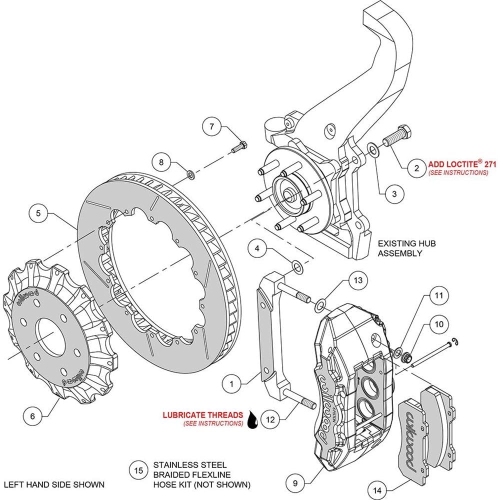 Black TX6R Front Kit,15.50"