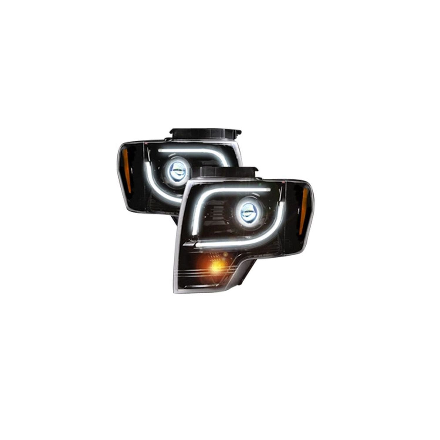 Black/Smoke Led Dry Bar Projector Headlights RECON ACCESS 264190Bkc