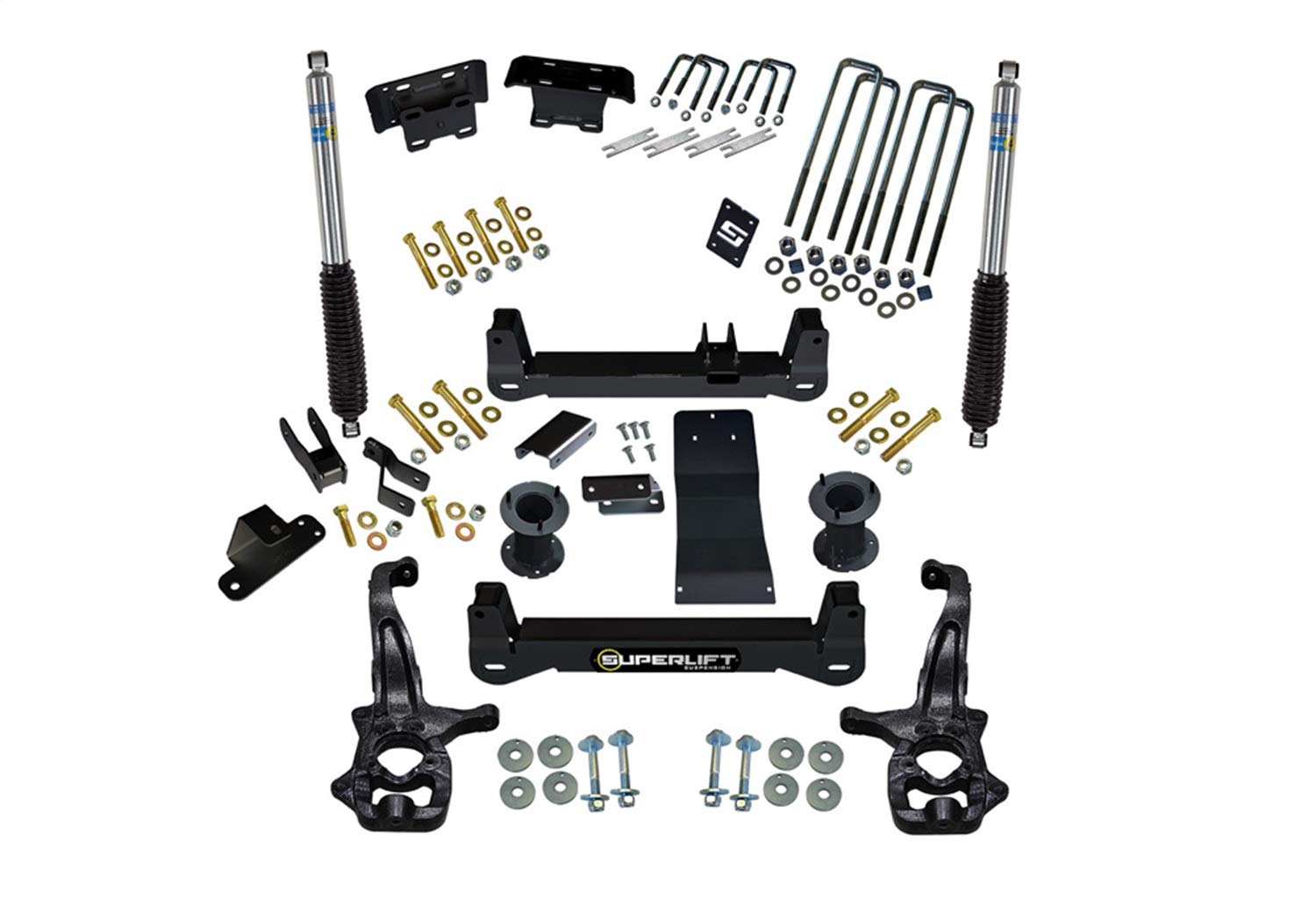 SUPERLIFT SUSPENSION RealTruck 6" Lift Kit | Complete Lift Kit with Front Strut Spacers & Rear Bilstein 5100 Series Shocks | K182B | Fits 2019-2024 Chevrolet Silverado / GMC Sierra 1500