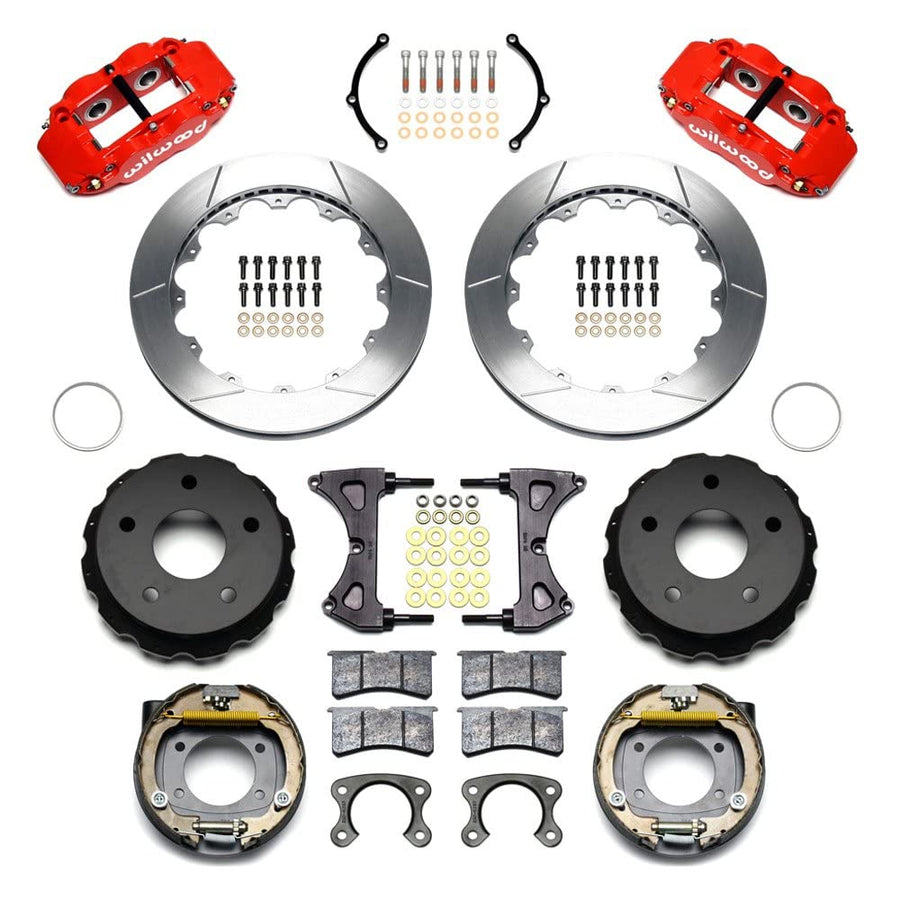 Rear P-Brk Kit, FNSL4R, 12.88", Red