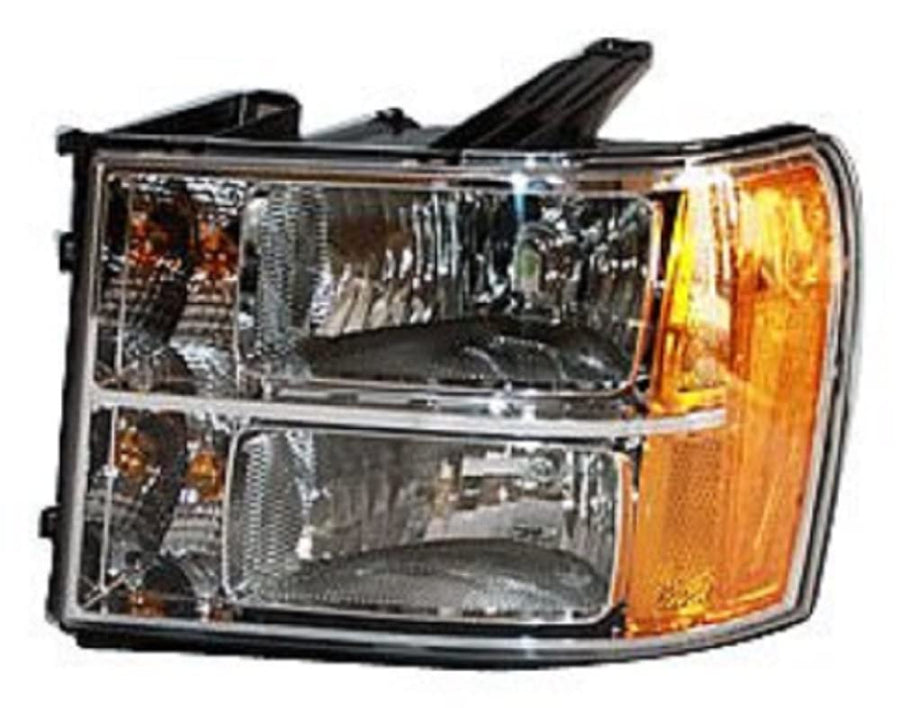 Left TYC Headlight Assembly Compatible with 2007-2013 GMC Sierra Pickup