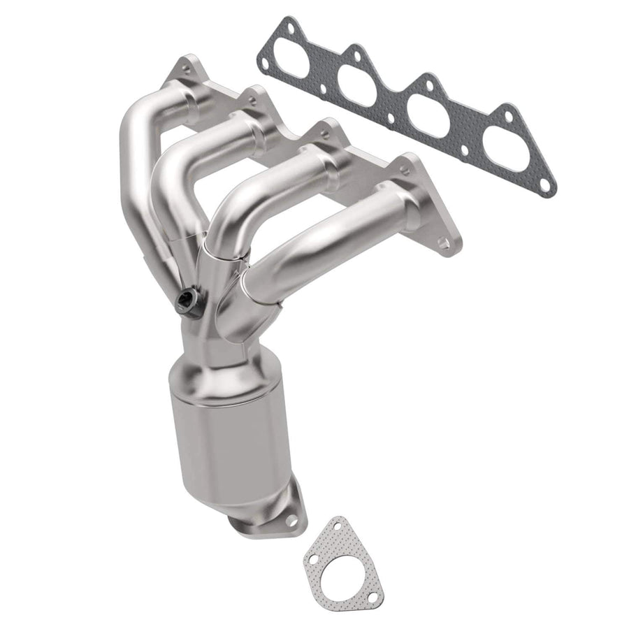 MagnaFlow Catalytic Converter Manifold California Grade CARB Compliant 452027 - Stainless Steel 2in Main Piping, 16.7in Overall Length, Pre-Converter O2 Sensor - CA Legal Replacement